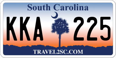 SC license plate KKA225