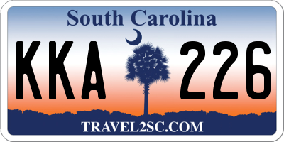 SC license plate KKA226