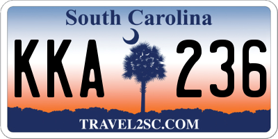 SC license plate KKA236