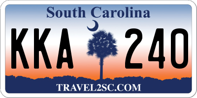 SC license plate KKA240