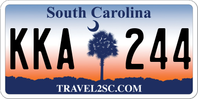 SC license plate KKA244