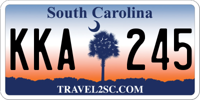 SC license plate KKA245