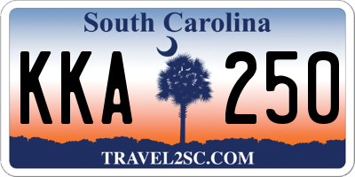 SC license plate KKA250