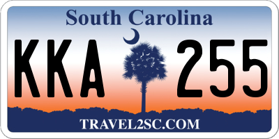 SC license plate KKA255
