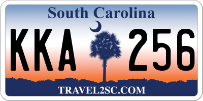 SC license plate KKA256