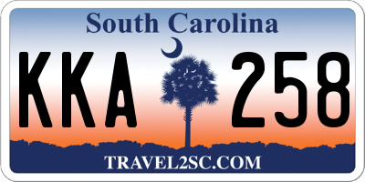 SC license plate KKA258