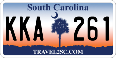 SC license plate KKA261