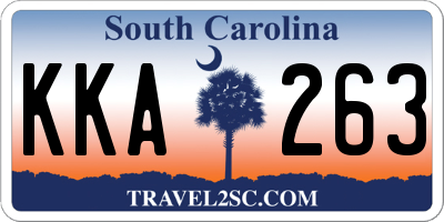 SC license plate KKA263