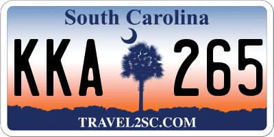 SC license plate KKA265