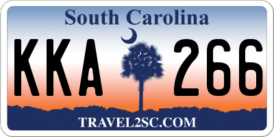 SC license plate KKA266