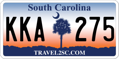SC license plate KKA275