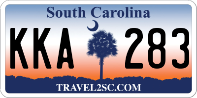 SC license plate KKA283