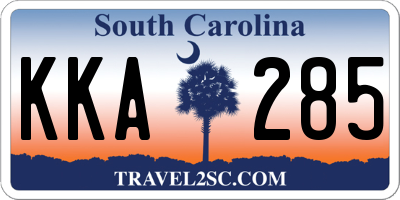 SC license plate KKA285