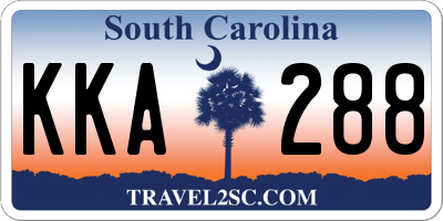 SC license plate KKA288