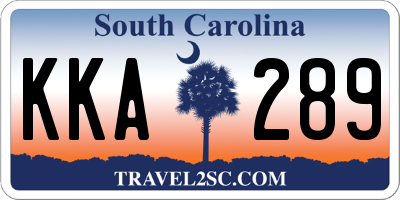 SC license plate KKA289