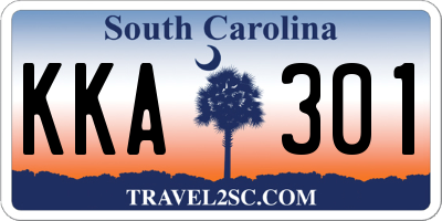 SC license plate KKA301