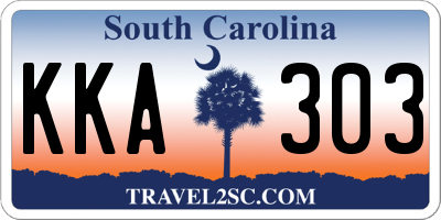 SC license plate KKA303