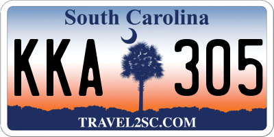 SC license plate KKA305