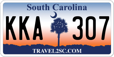 SC license plate KKA307