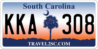 SC license plate KKA308