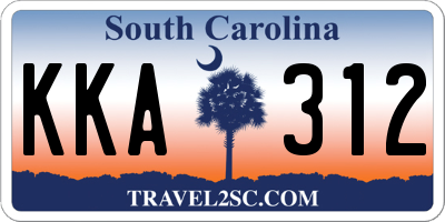 SC license plate KKA312