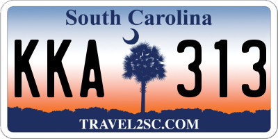 SC license plate KKA313