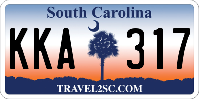 SC license plate KKA317