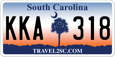 SC license plate KKA318