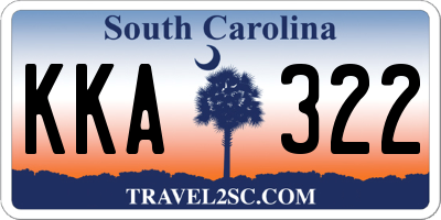 SC license plate KKA322