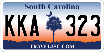 SC license plate KKA323