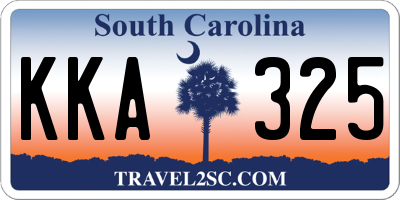 SC license plate KKA325