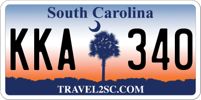 SC license plate KKA340