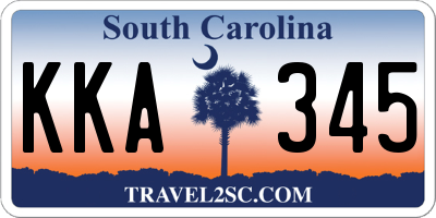 SC license plate KKA345