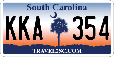 SC license plate KKA354