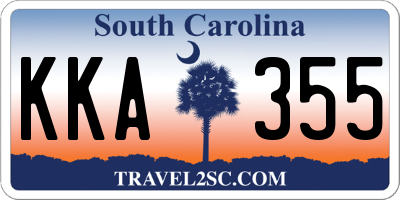 SC license plate KKA355