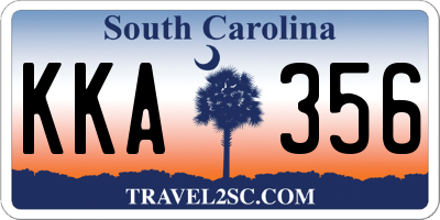 SC license plate KKA356