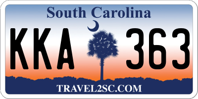SC license plate KKA363