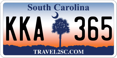 SC license plate KKA365