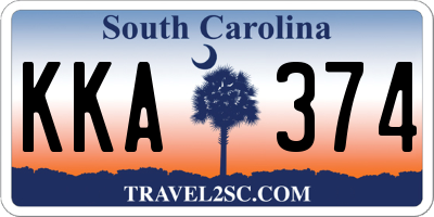 SC license plate KKA374