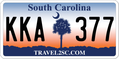 SC license plate KKA377