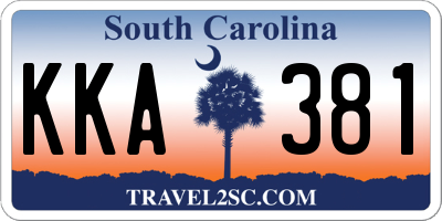 SC license plate KKA381