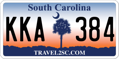 SC license plate KKA384
