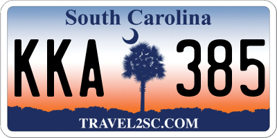 SC license plate KKA385
