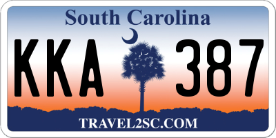SC license plate KKA387
