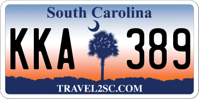 SC license plate KKA389