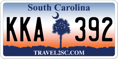 SC license plate KKA392