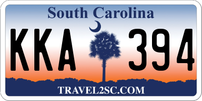 SC license plate KKA394