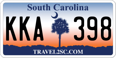SC license plate KKA398