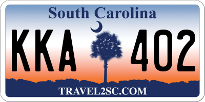SC license plate KKA402