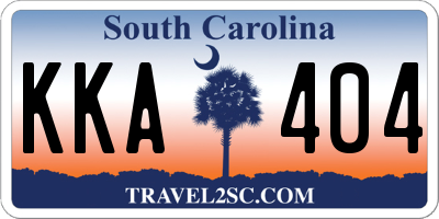 SC license plate KKA404